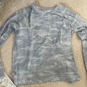 Athleta girl grey camo sweatshirt